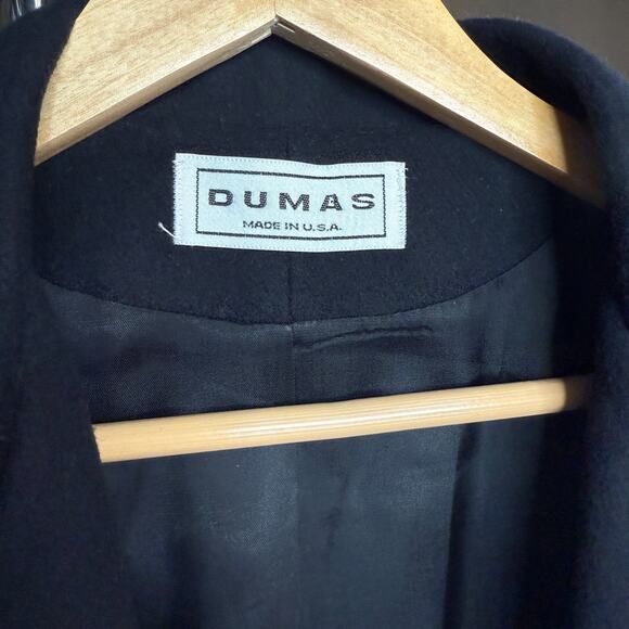 Dumas Cashmere Blend Black Blazer Women’s 14 NWT Made in USA Wool Jacket 80s - Picture 2 of 14